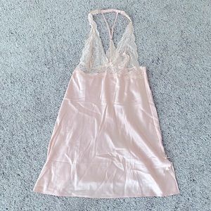 Victoria Secret Blush Pink Lace & Satin Slip - Size S